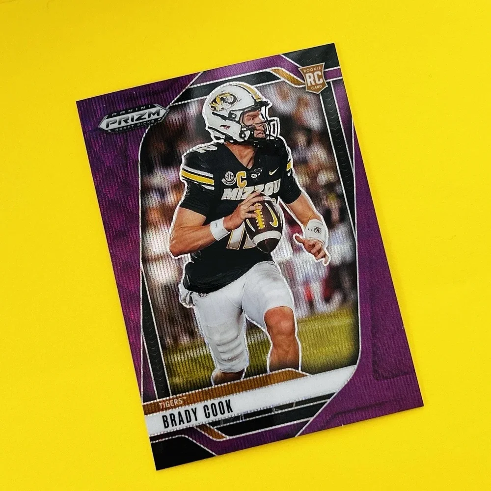 2025 Panini Prizm Draft Picks Brady Cook Purple Wave #70‎ Missouri